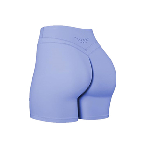 2025 pantalones cortos de gimnasio de talla grande personalizados de moda deportes Fitness entrenamiento Yoga Leggings Color sólido sublimado Spandex/Nylon - Product Image 4
