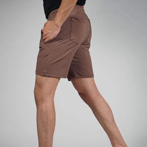 Shorts de sport pour hommes personnalisés de haute qualité, 100% coton, séchage rapide, respirant, pour l'entraînement estival, vente en gros, motif uni décontracté - Product Image 5