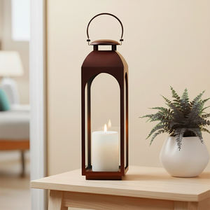 Farol de Acero Inoxidable con Vidrio Biselado de 5 mm en Acabado Bronce para Decoración de Bodas y Decoración del Hogar y Jardín - Product Image 5