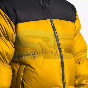 Veste bouffante à bulles avec logo personnalisé pour hommes, veste d'hiver en toile imprimée de haute qualité, épaisse, chaude et ajustée - Product Image 2