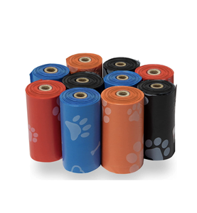 Sacs à déjections canines biodégradables et écologiques en gros, résistants, avec logo personnalisé imprimé, recyclables, en plastique, pour ramasse-crottes de chien - Product Image 1