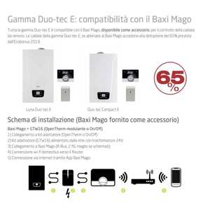 Caldera de Condensación Baxi Luna Duo-tec E 24 kW ErP, Sistema HVAC Doméstico con Opciones de Metano o GLP Mago - Product Image 6