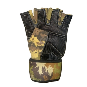 Camo Leather Gym Gloves <b>Half</b> Finger Weightlifting Gloves with Wrist Support Breathable Anti <b>Slip</b> Fitness Gloves - Product Image 6