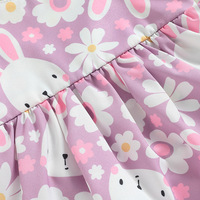 Combinaison d'été de pâques pour filles, robe de bébé lapin