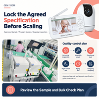 Moniteur Bébé 5 Pouces Double Mode avec Écran Local et Application Tuya, Projet OEM ODM avec Emballage Personnalisé pour la Localisation Régionale