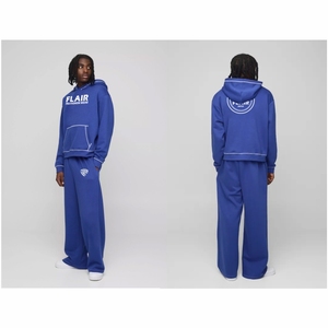 เสื้อมีฮู้ดแบบสวมหัวสำหรับผู้ชายผ้าคอตตอนออร์แกนิกสีล้วนปักลายสไตล์สตรีทไซส์ XL แบบ100% สำหรับฤดูหนาว - Product Image 1