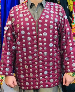 Elegante Chaleco Tradicional de Lana para Hombre, Informal, Otoñal, Sin Mangas, Bordado, para Novio, Mehndi, Eid, Cultural - Product Image 1