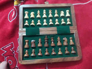 Fabricantes Ecológico Portátil Imán de madera Tablero de ajedrez Piezas de ajedrez impresas en caja de madera - Product Image 2