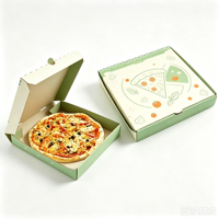Boîtes à pizza écologiques, recyclables, biodégradables, imprimées sur mesure, 8/10/12/16 pouces, avec logo, en carton, pour les plats à emporter
