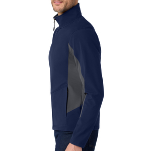 Vente en gros de vestes softshell de moto de course automobile pour hommes personnalisés à la mode 100% polyester imperméable hiver imprimé - Product Image 4