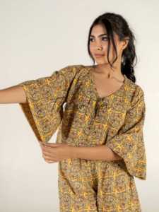 Handmade Phụ Nữ Quần Áo Set-Phù Hợp Với Top Và Đáy 2 Mảnh Thiết Lập 100% Cotton Quần Áo Giản Dị Phòng Chờ Mặc Quá Khống Top - Product Image 6