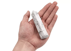 ดินสอฮาวไลต์หินควอทซ์สีขาวขัดเงาเรียบใช้ในบ้านหินบำบัดสไตล์นางฟ้าขายส่ง - Product Image 4