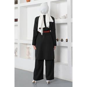 Conjunto Casual de Dos Piezas Bordado para Mujer, Top Largo y Pantalones Cortos a Media Pierna, Estilo de Oficina Lujoso, Tallas XS a 5XL Disponibles - Product Image 5