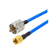 Adaptador de Conector PL259 UHF Macho a SMA Macho, Cable RG402 Semiflexible de 50 Ohmios, Cable Coaxial RF, Cable de Extensión