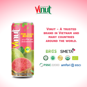 Bebida de Puré de Guayaba Rosa en Lata de Aluminio de 250 ml, OEM, ODM, Marca Privada, Fórmula Personalizada, 100% Natural, para Venta al Por Mayor - Product Image 5
