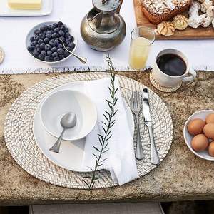 Best Selling Oval Rattan <b>Placemats</b> Coaster for Home Decoration Handicraft Charger Plates <b>Wicker</b> Rattan Charger Plate - Product Image 5
