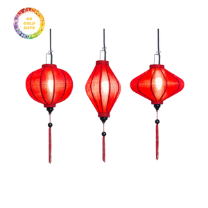 Linterna de seda Hoi An de alta calidad-100% hecha a mano con marco de bambú - Product Image 3