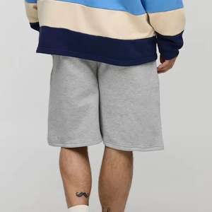 Pantalones Cortos Deportivos de Felpa de Algodón 100% de Alta Calidad, Estilo Vintage, Lavado Ácido, para Hombre - Product Image 2