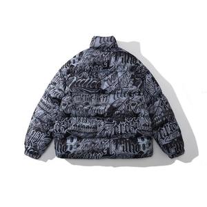 Vestes d'hiver matelassées surdimensionnées personnalisées en sublimation pour hommes, streetwear, hiver 2025, veste matelassée épaisse en duvet - Product Image 2