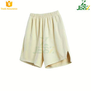 กางเกงขาสั้นผ้าฝ้ายเอวสูงสำหรับผู้หญิง, ใหม่ฤดูร้อนสไตล์อเมริกันย้อนยุคทรงหลวมสีพื้นสวมใส่สบายลำลองสำหรับยิม - Product Image 6