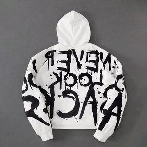 Gran oferta, último diseño, sudaderas con capucha impresas de primera calidad para hombres, sudaderas con capucha de mezcla de algodón básicas personalizadas transpirables para hombres a la venta - Product Image 2