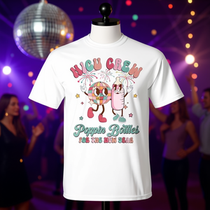 Maglietta Promozionale NICU Nurse Poppin Bottles con Palla da Discoteca di Capodanno - Product Image 3