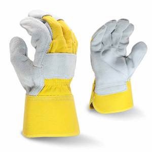 Meilleur ajustement des gants de travail de sécurité haute Pu Offre Spéciale anti-impact en cuir fendu gants à paume unique doublure intérieure prix bon marché - Product Image 1