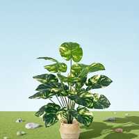 Grande plante artificielle verte à feuilles variées, plante décorative en pot artificiel sur pied pour la décoration de la maison, du bureau et des événements