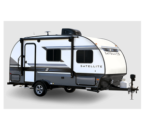 Mini Remolques de Campamento Tipo Lágrima, Acero Inoxidable Gris, Capacidad para 8 Personas, Cocina Deslizable, para Parejas, Viajes Familiares, Aire Libre - Product Image 4