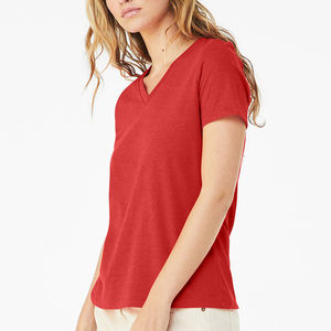 CHAUFFAGE ROUGE 6405CVC FEMMES RELAXED CHINÉ CVC MANCHES COURTES COL EN V TEE T-SHIRTS GROS PRIX EN VRAC T-SHIRT - Product Image 1