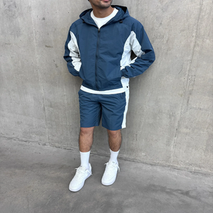 Ensemble survêtement homme été personnalisé, veste et short, imprimé streetwear, polyester/nylon, imperméable, respirant, séchage rapide, grandes tailles - Product Image 5