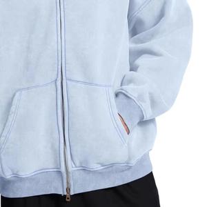 เสื้อมีฮู้ดมีซิปสำหรับผู้ชายเสื้อฮู้ดมีซิปโอเวอร์ไซส์เสื้อผ้าแนวสตรีทซักแบบมีซิปรูด - Product Image 4