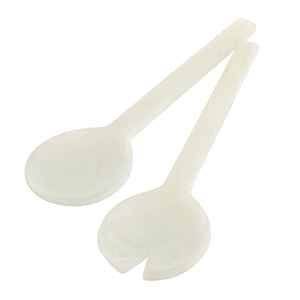 Juego de Servidores de Ensalada de Resina y Acrílico Ecológicos, Aptos para Alimentos, Libres de Plomo, con Patrón MODELO, Incluye Juego de Cubiertos, Juego de 2 - Product Image 4