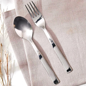 Juego de cubiertos negros modernos de tamaño personalizado, cubiertos sin BPA para el hogar, Hotel, restaurante, utensilios de cocina, diseño HHO - Product Image 1