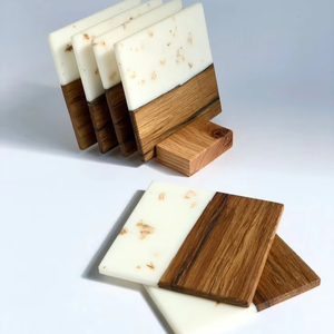 ที่รองแก้วไม้หินอ่อนทันสมัยกันน้ำที่วางถ้วยโบราณสำหรับบ้านสำนักงานโรงแรมสำหรับห้องครัวห้องนั่งเล่นบ้านอุ่น - Product Image 3