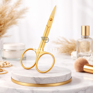 Tijeras para Cutículas de Acero Inoxidable de Alta Calidad con Acabado Dorado, Hoja Recta, Punta Afilada, para Diestros, Duraderas, para Arte de Uñas - Product Image 6
