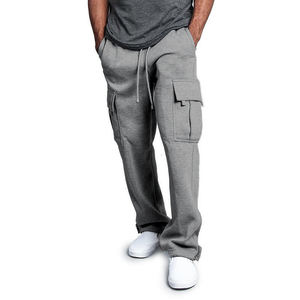 Pantalons cargo amples à logo personnalisé, multi-poches, fermeture à cordon, 100% coton, style streetwear, pantalons de survêtement pour hommes, vente en gros - Product Image 4