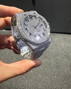 Montre VVS Moissanite Diamond, montre-bracelet à mouvement automatique glacé, montre de luxe en diamant pour lui, bijoux Hip Hop unisexe - Product Image 2