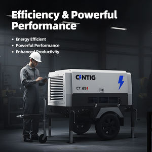 Kompresor udara mesin Diesel sekrup Portabel 300CFM 30Bar tugas berat dengan pemisah minyak untuk pengeboran industri dan semburan pasir - Product Image 5