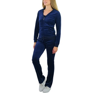 ชุดวอร์มผ้าฟลีซของผู้หญิงชุดวอร์ม2ชิ้นสำหรับฤดูหนาวชุดวอร์มสำหรับผู้หญิงชุดกีฬาผ้ากำมะหยี่สีพื้นมีสไตล์ออกแบบได้ตามที่ต้องการ - Product Image 4