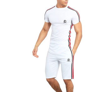 Ensemble de shorts d'été décontractés personnalisés pour hommes, T-shirts et shorts en maille imprimée à la mode, ensemble de shorts deux pièces pour hommes - Product Image 1
