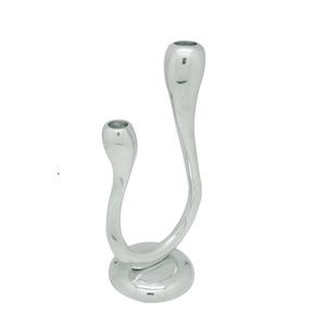 Candelabro de metal y vidrio elegante moderno más vendido para decoración del hogar y exhibición de sala de mesa para bares - Product Image 3