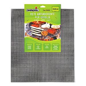 Ompagrill Rejilla de malla antiadherente con revestimiento de teflón 42x36cm Negra R4236 Accesorios para barbacoa - Product Image 1
