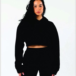 2025 haute qualité femmes vêtements de sport décontractés pull à capuche hauts courts avec taille haute à manches longues cordon de serrage pour l'automne hiver - Product Image 4