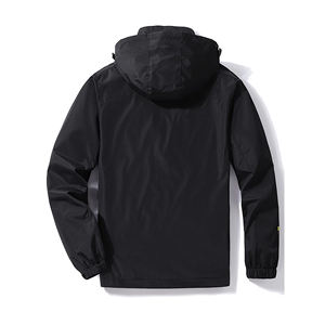 Veste pull patché extérieure de haute qualité pour hommes veste coupe-vent à capuche en nylon à demi-fermeture éclair Anorak - Product Image 5