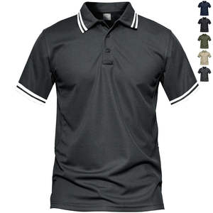 Alta calidad 220gsm 100% algodón tejido para camiseta diseño Unisex personalizable cuello duro Anti-retráctil sólido Golf hombres - Product Image 2