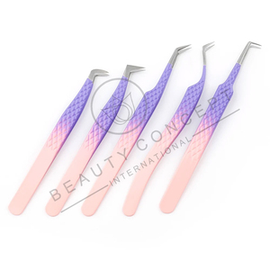 Multi Color Good Selling High Quality OEM Service Factory Rate Eyelash Extension Tweezers By Beauty Concept International - Product Image 4