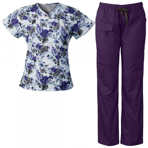 Uniforme Médico Estampado por Sublimación, Conjunto de Uniforme Quirúrgico para Mujer, Uniformes Médicos Suaves y Elásticos para Enfermería, Servicio de Salud, Uniformes de Hospital de Verano - Product Image 1