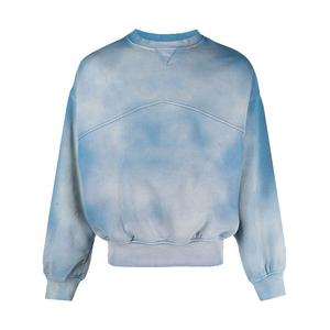 2024 Finch Garment personalizado sol desvanecido cuello redondo sudadera algodón peso pesado vintage recortado cuello redondo capuchas y sudaderas - Product Image 1