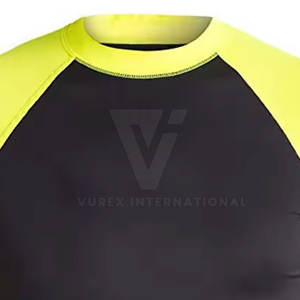 Chemises de compression pour hommes personnalisées, motif uni, manches longues, respirantes, col rond, en élasthanne/polyester, nouveau style, vente en ligne - Product Image 3